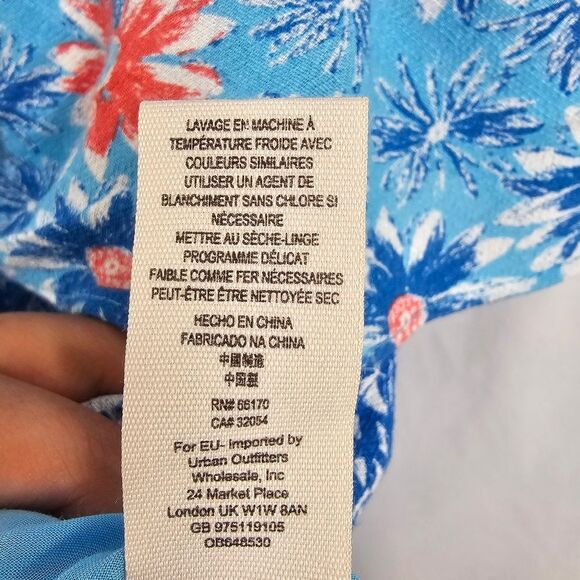 Free People Dark Star Cutout Dress in Blue Floral - Size S - Picture 11 of 11